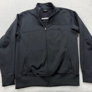 Oakley Men Black Full Zip Jacket Track Jacket Athletic Casual Size M